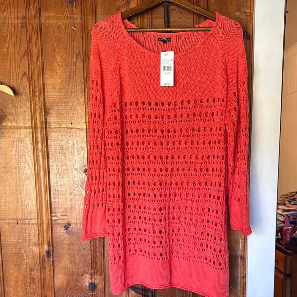NWT Hannah Coral Knit Cut Out Dress XL